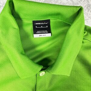 Nike Golf Polo Shirt Mens Medium Lime Green Excellent Dri-FIT Toyota 373749-330